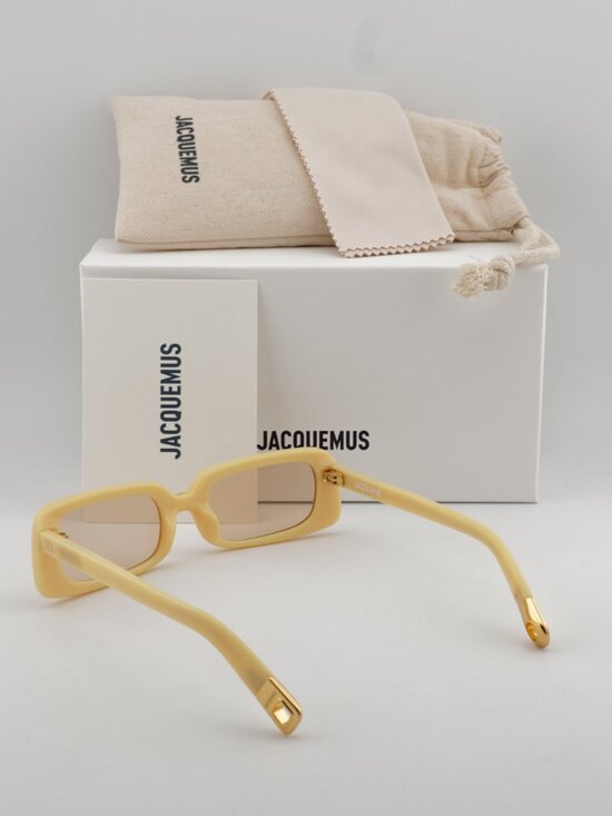 Jacquemus AZZURO JAC/47 C3 Rectangle Sunglasses - Pear / Peach main image 7